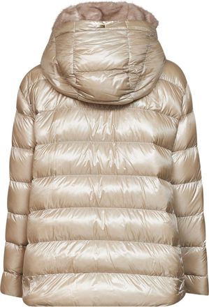 Herno Hooded Quilted Down Jacket - Beige