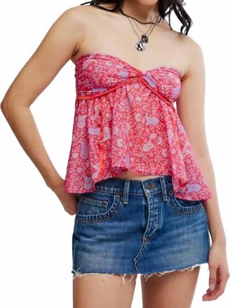 Free People Malia Tube Top In Red