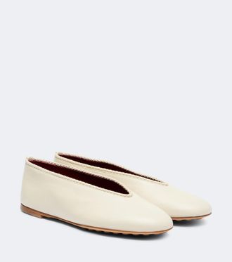 Bottega Veneta Rosa leather ballet flats