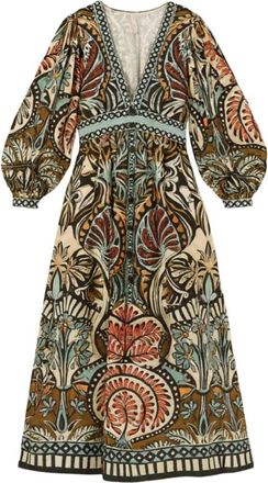 Farm Rio Balamana Maxi Jurk - Dames - Casual kleedjes - Veelkleurig - S - Kleedjes