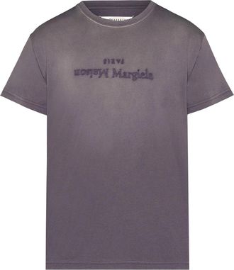Maison Margiela Cotton T-Shirt With Rewashed Effect-Donna
