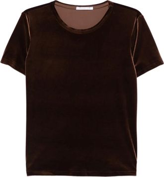 Cenere GB velvet t-shirt - Brown