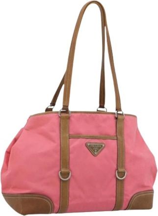 Prada Pre-owned Vintage Tote Bag - Dames - Vintage Schoudertas - Roze - ONE Size - Leer - Vintage
