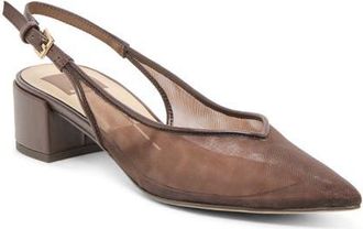 Dolce Vita Cenna Pointed Toe Slingback Pump in Chocolate Mesh at Nordstrom, Size 8.5