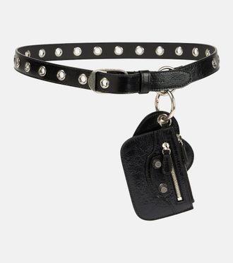 Balenciaga Le Cagole Charms leather belt