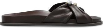 Jimmy Choo London Rafi Flat - Dames - Sandalen - Bruin - 41 EU - Leer - Schoenen