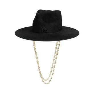 Ruslan Baginskiy Sombrero Fedora - Accessories - Mujer - Negro - XS