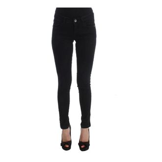 Costume National Skinny Fit Jeans, female, Black, W26, Black Slim Fit Jeans with Logo