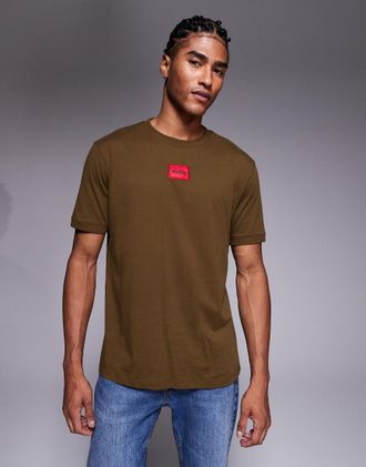 HUGO BOSS HUGO Red - Diragolino - T-shirt marrone