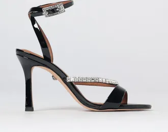 Kurt Geiger Sandali in vernice con tacco a spillo e strass
