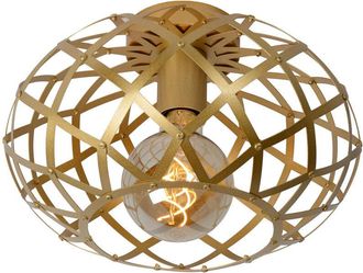 Lucide Lucide - wolfram - Flush Ceiling Light - Ø30cm - 1xE27 - Matt Gold, Brass