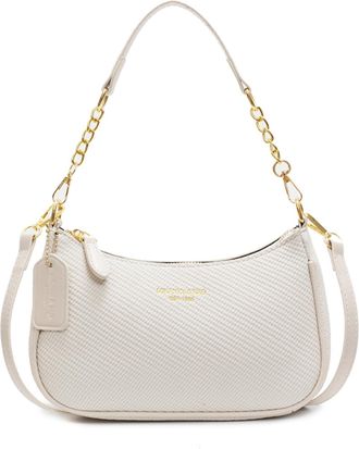 Generic PU Leather Shoulder Bag Versatile Handbag Crossbody Bag for Women Travel (Beige)