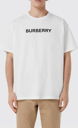 Burberry T-shirt in cotone con logo Burberry
