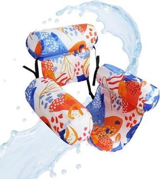 OEM Balsa Hinchable Para Piscina - Tumbona Flotante - Relajaci&oacute;n Acu&aacute;tica - Correas Ajustables - 90x40x61 Cm - Naranja