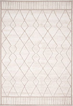 AFK Living Alfombra inspiración étnica con efecto relieve beige 120 x 170 cm