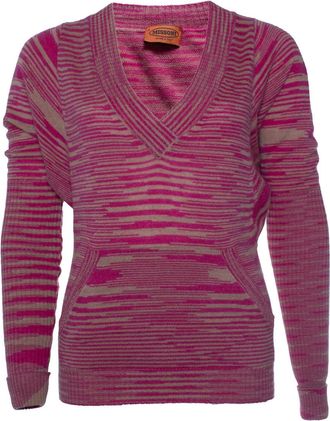 Missoni striped sweater in pink and beige