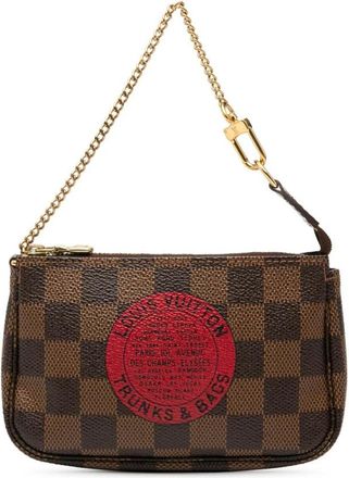 Louis Vuitton Pre-owned Mini Handtas met Ketting - Dames - Vintage Handtas - Bruin - ONE Size - Vintage