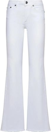 John Richmond Kannawi Flared Jeans - Dames - Flared Jeans - Wit - W32 - Denim - Jeans