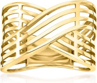 Canaria Canaria 10kt Yellow Gold Multi-Row Crisscross Ring