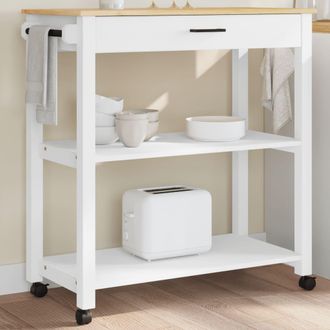 vidaXL Carrito De Cocina Monza Madera Maciza De Pino 84x40x88,5 Cm Vidaxl