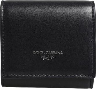 Dolce & Gabbana Bifold Portemonnee met Muntvak - Heren - Portefeuilles - Zwart - ONE Size - Leer - Accessoires