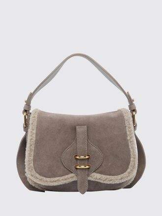 Coccinelle Mini borsa a mano Mavery in shearling e pelle martellata bicolor