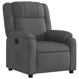 vidaXL Sill&oacute;n Reclinable De Tela Gris Oscuro Vidaxl