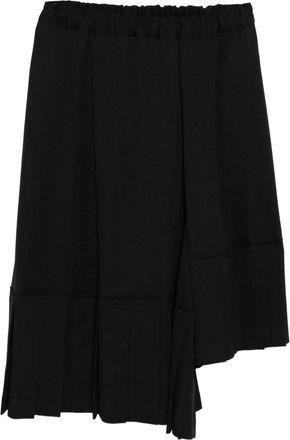 Comme Des Garçons Asymmetrische plooirok - Zwart