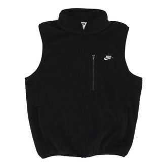 Nike Vests, male, Black, Size: XL Sherpa Fabric Club Vest
