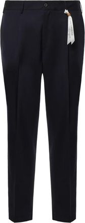 Santaniello Slim-fit Broeken - Heren - Slim Fit Broeken - Blauw - 5XL - Wol - Broeken