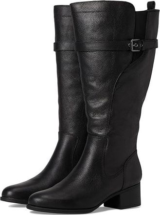 Naturalizer Kenna Extra Wide Calf Knee High Boots Womens Boots Black Leather : 6.5 W (C)