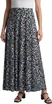 Jessica London Everyday Stretch Knit Maxi Skirt in Grey Spruce Feather at Nordstrom, Size 12