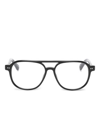 Jacquemus Occhiali Altu stile pilota - Nero