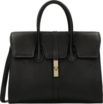 Kazar Elegante zwarte modieuze handtas - Dames - Handtassen - Zwart - ONE Size - Leer - Tassen