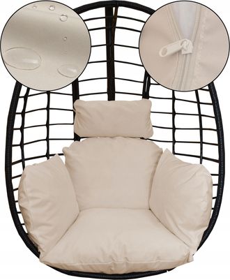 OEM Coj&iacute;n Para Columpio De Jard&iacute;n, Silla Colgante, Capullo Para Dormir, Impermeable, Reposacabezas, Beige