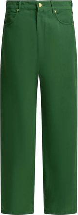 Max Mara Smmonorata Broek - Dames - Regular Fit Jeans - Groen - 2XS - Katoen - Jeans