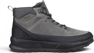 Ecco Ecco Mens Waterproof Black Grey Leather Outdoor Walking Boots - Byway 2.0
