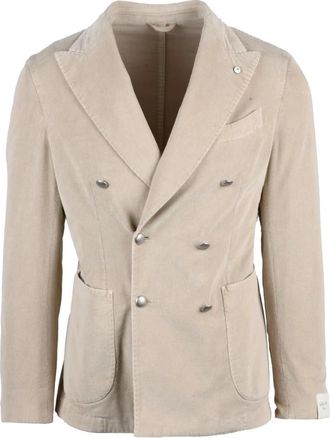L.B.M. 1911 L.b.m. 1911, Jassen, Heren, Beige, M, Katoen, Fluwelen Jas