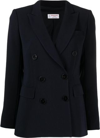 Alberto Biani peak-lapel double-breasted blazer - women - Acetate/Triacetate/Polyester/Polyester - 40 - Blue
