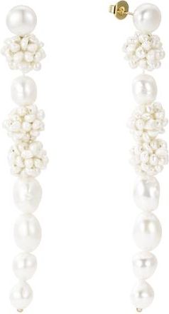 Untamed Petals Darcy Freshwater Pearl Drop Earrings in Gold at Nordstrom