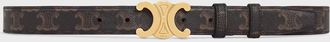 Celine Womens Ceinture Triomphe Canvas 25mm Tan Brown Belt