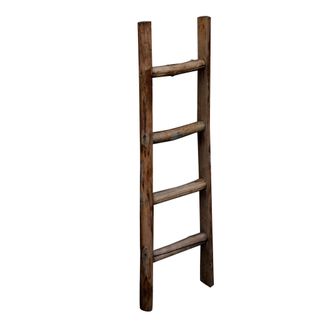 Biscottini International Toallero Escalera De Madera Ba&ntilde;o Moderno Suelo De Pared A Pared Escalera Decorativa Toallero Portaobjetos Librer&iacute;a