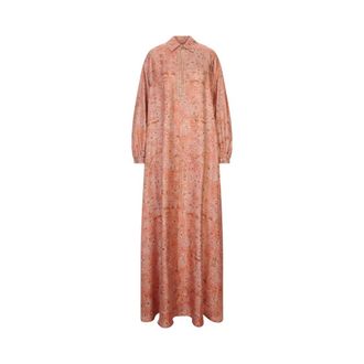 Max Mara Maxi Dresses, female, Pink, Size: XS Pecora Caftan Dress