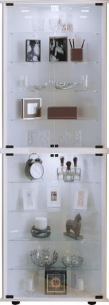 ebuy24 Ebuy24 - Vitrina De Vidrio Vcm De Pie Vitrina De Vidrio Con Vidrio De Seguridad Esg Dimensiones Aprox. Al. 176 X An. 67 X P. 23 Cm Soporte Vitrina De 