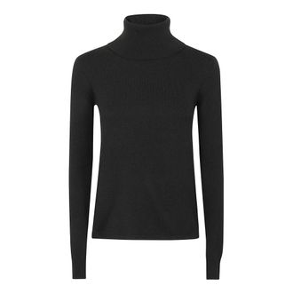 Max Mara Truien & Vesten, Dames, Zwart, M, Wol, Cashmere Turtleneck Trui