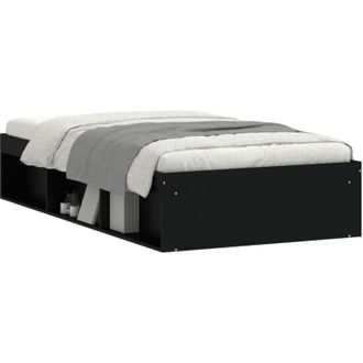 vidaXL Estructura De Cama Negra 90x190 Cm Vidaxl