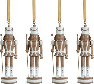Zodax Gelsey Set of 4 Nutcracker Pole Ornaments in Brown at Nordstrom Rack