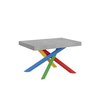 Itamoby Itamoby - Tavolo Allungabile 90x140/244 Cm Volantis Cemento Telaio 4/b