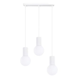 Sollux Lighting L&aacute;mpara colgantes blanco aluminio/vidrio alt. 120 cm