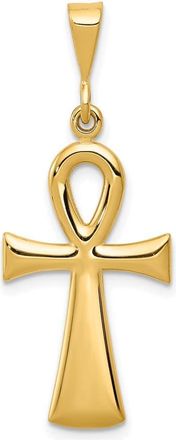 Diamond2Deal 10k Yellow Gold Egyptian Ankh Cross Pendant